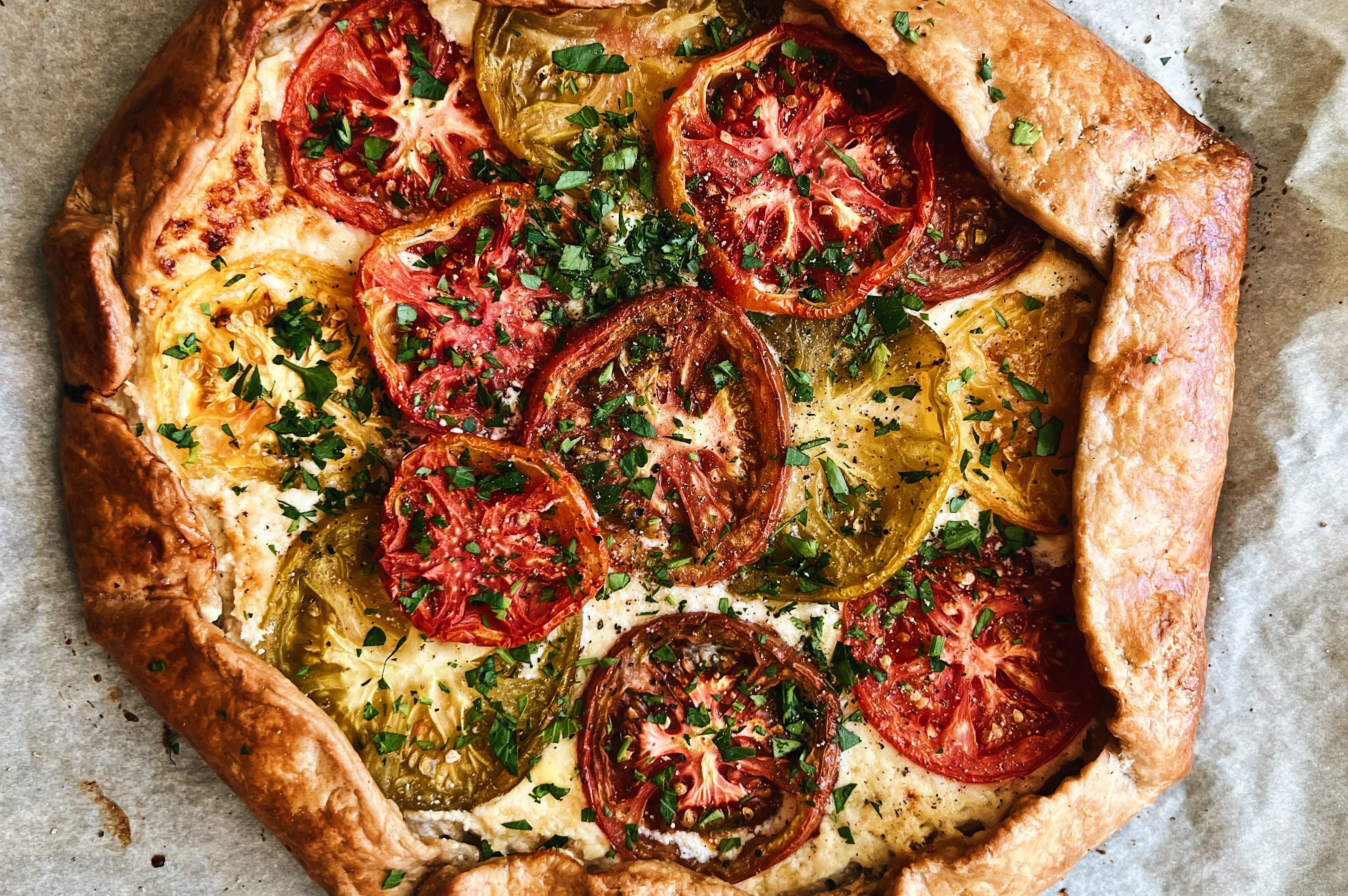 Heirloom Tomato Galette
&ndash; Flourist