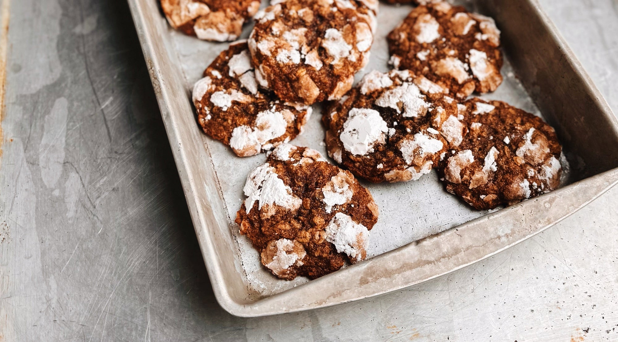 Oatmeal Rye Crinkle Cookies