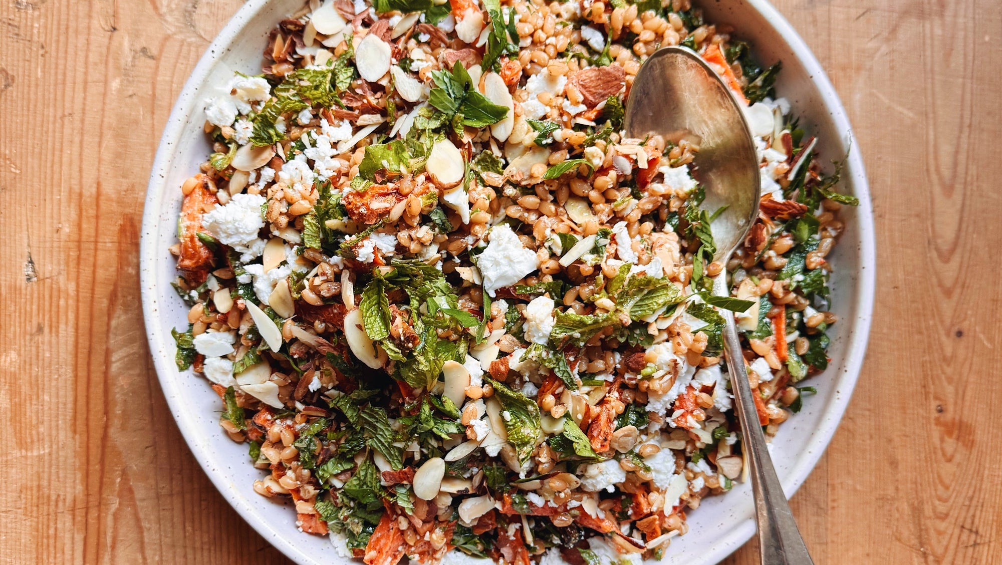 Spiced Farro + Carrot Salad