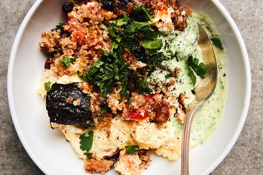 Mediterranean Quinoa + Vegetable Casserole