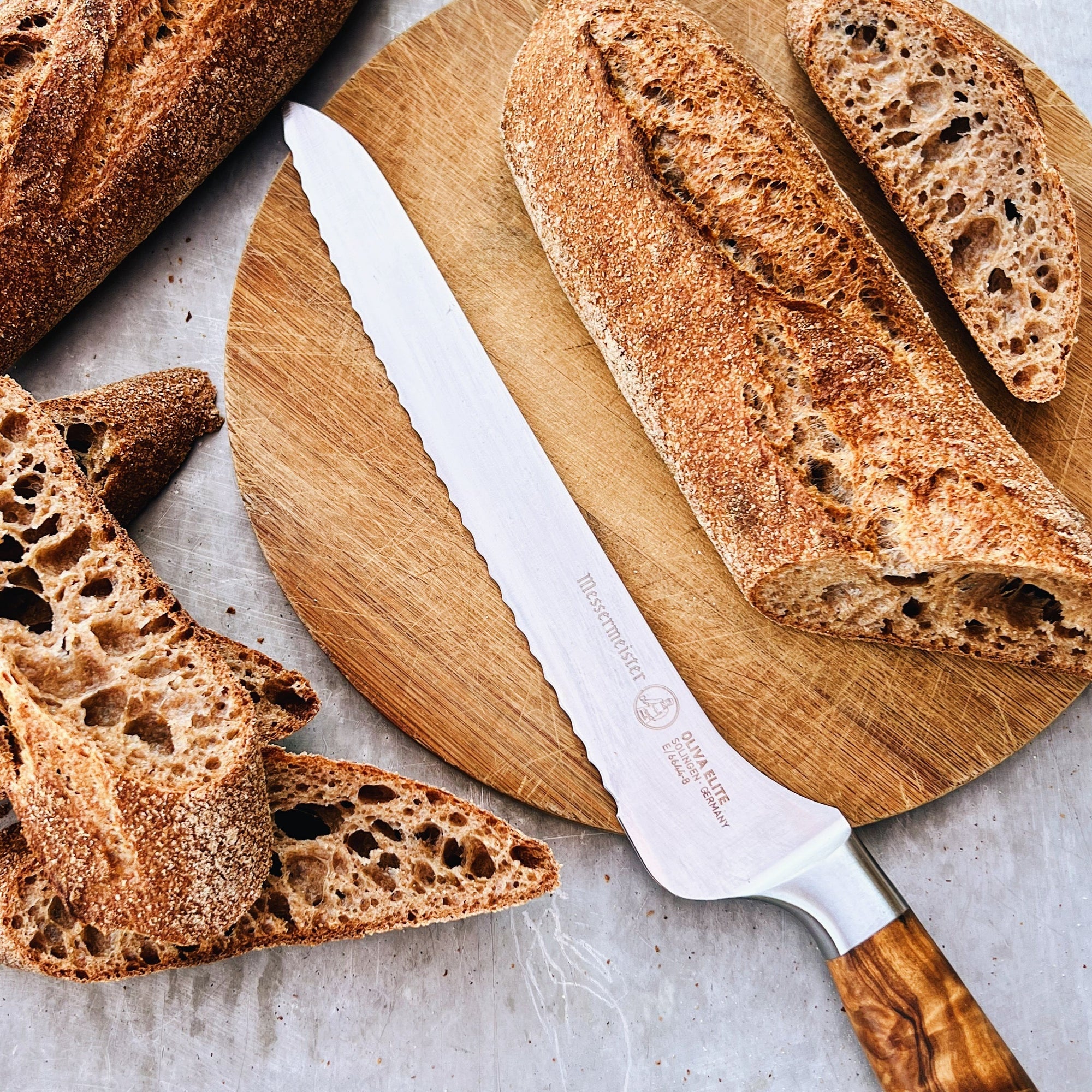 Messermeister Offset Wood Handled Bread Knife