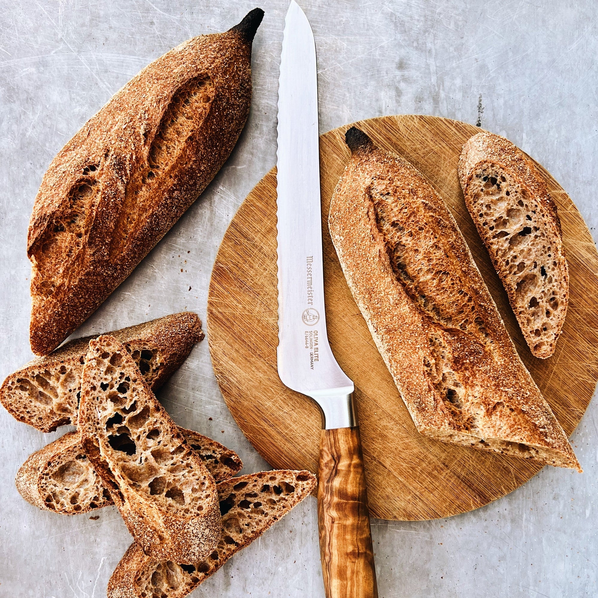 Messermeister Offset Wood Handled Bread Knife