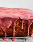 Glazed Rhubarb Pound cake