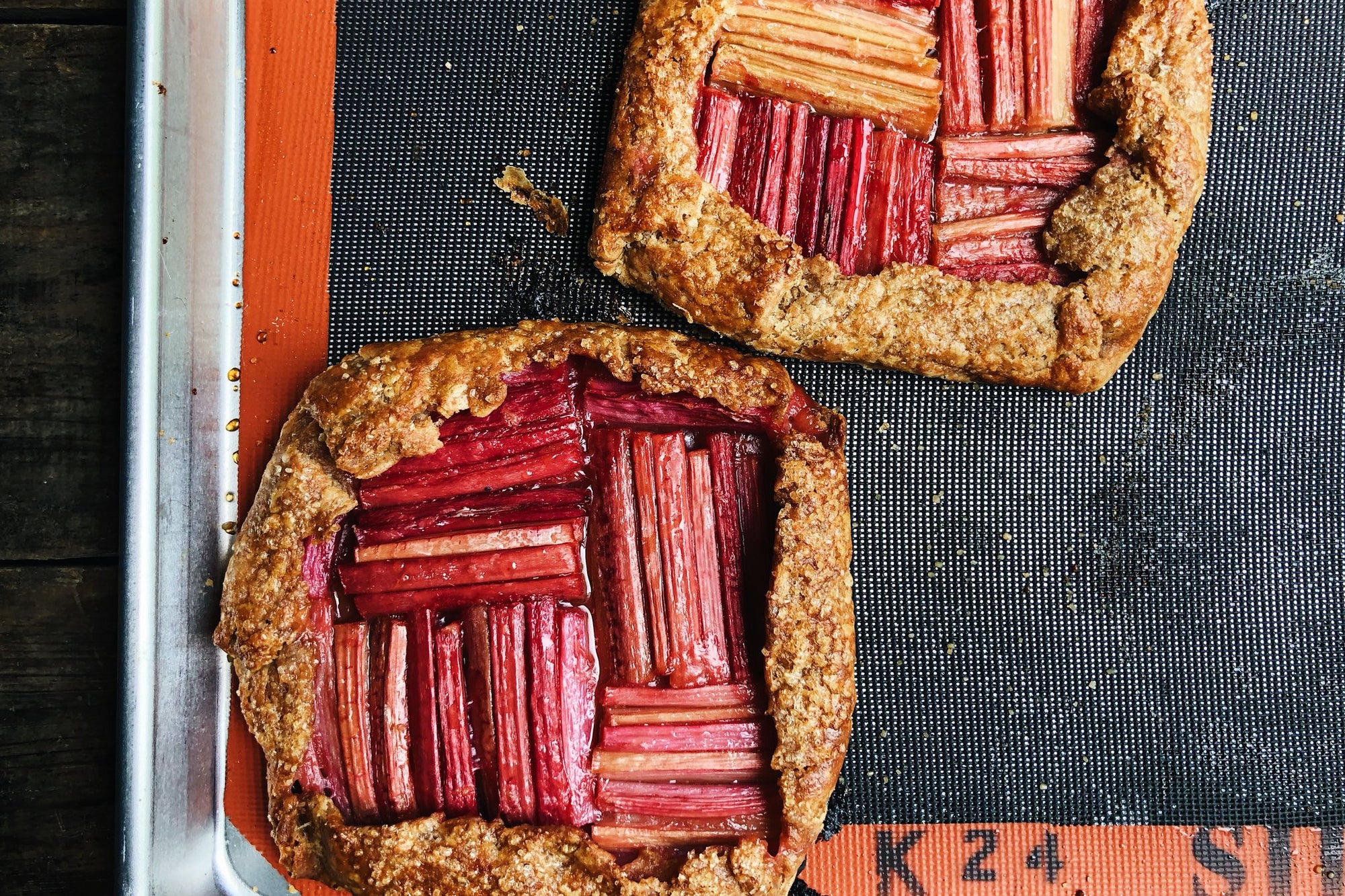 Rhubarb Rye Galette