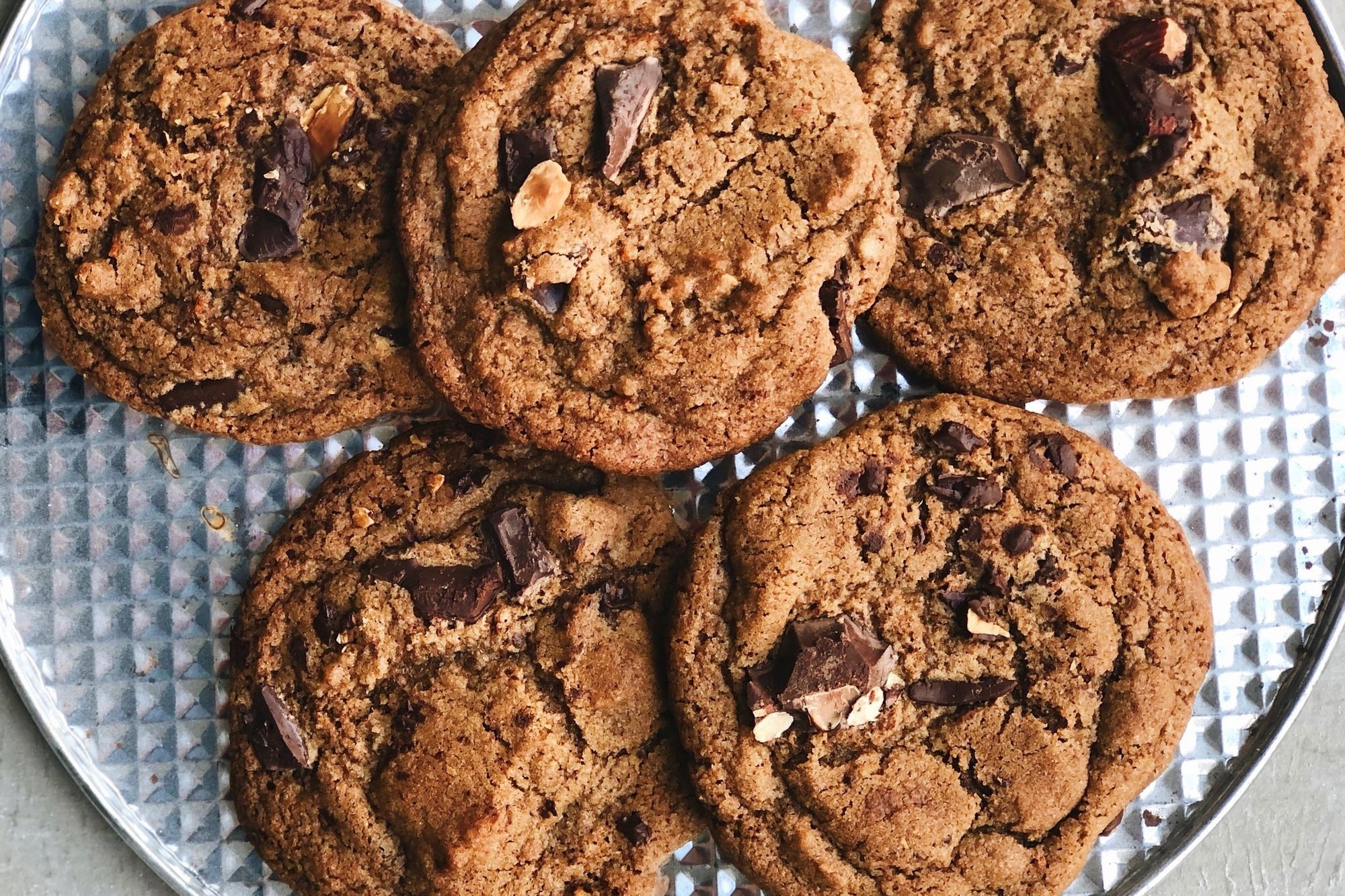 Toasted Almond Dark Chocolate Orange Cookies