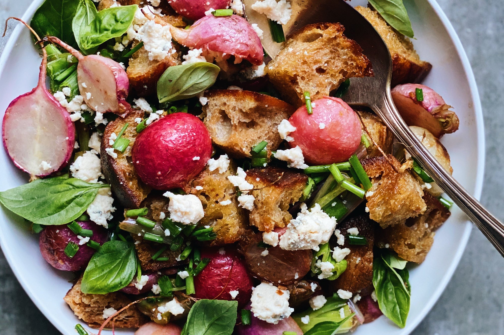 Spring Panzanella Salad