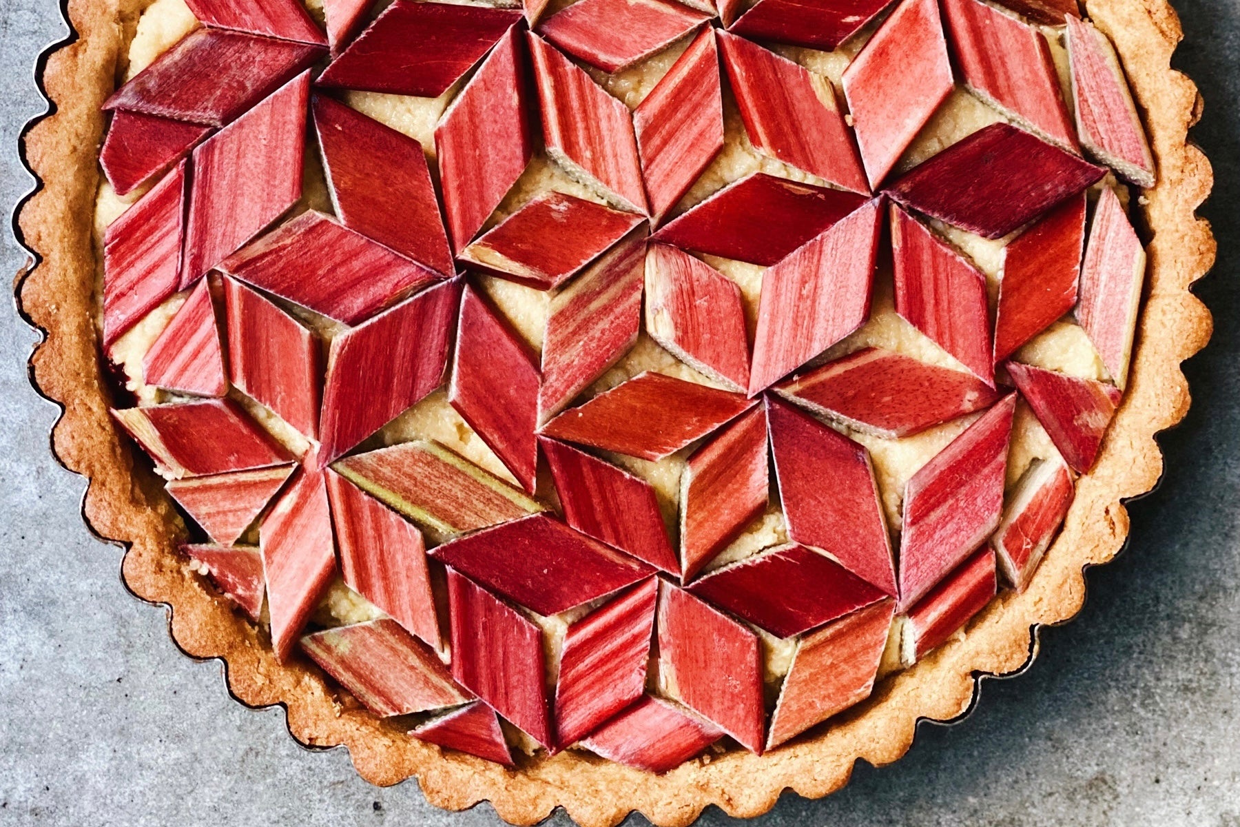 Rhubarb Frangipane Tart