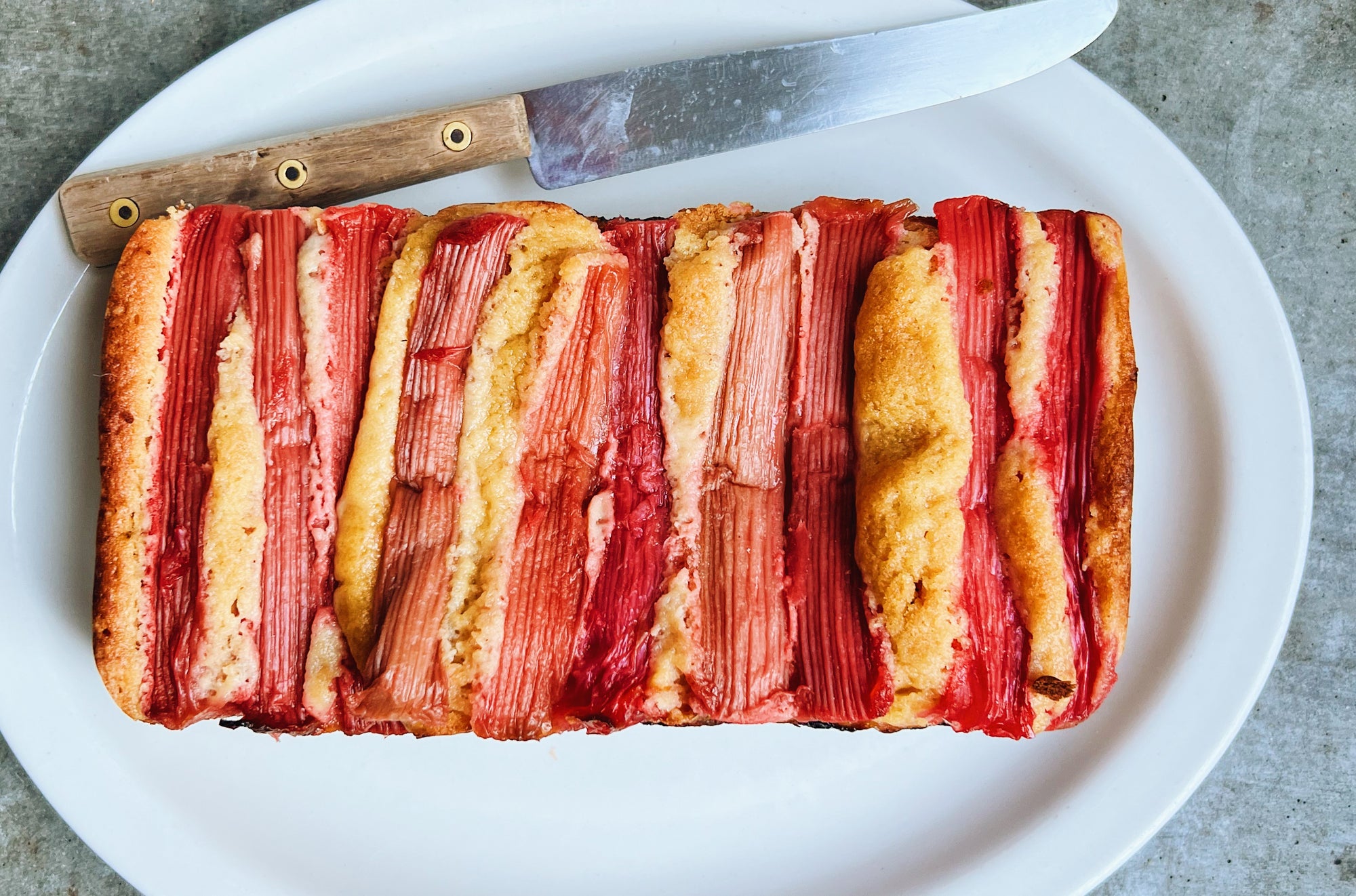 Rhubarb Spelt Tea Cake