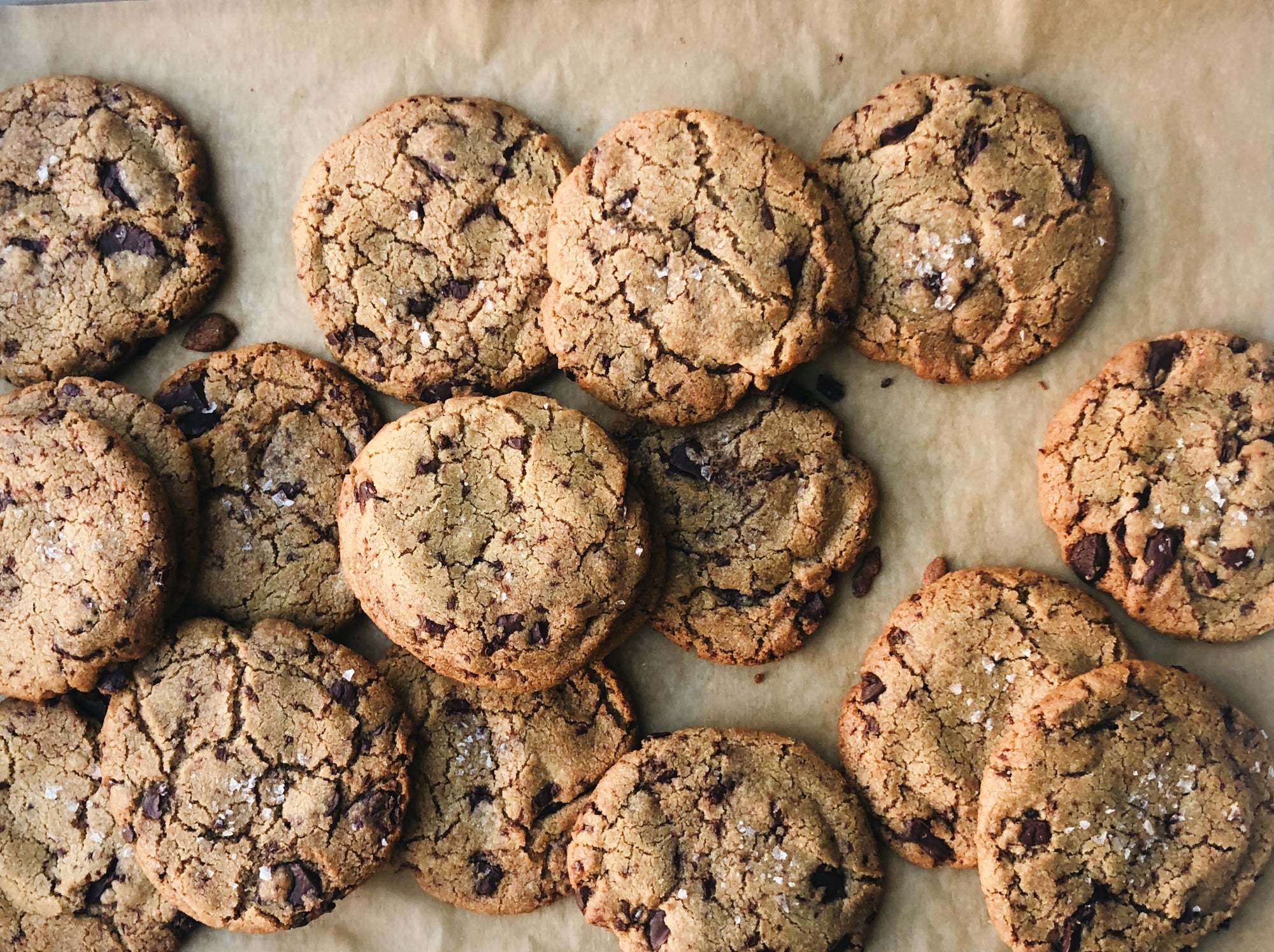 Salted Tahini Chocolate Cookies