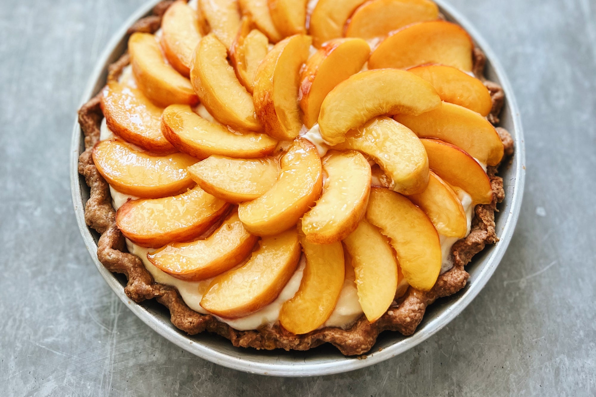 Mascarpone Peach Pie