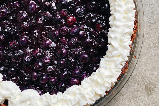 Open Faced Blueberry Pie