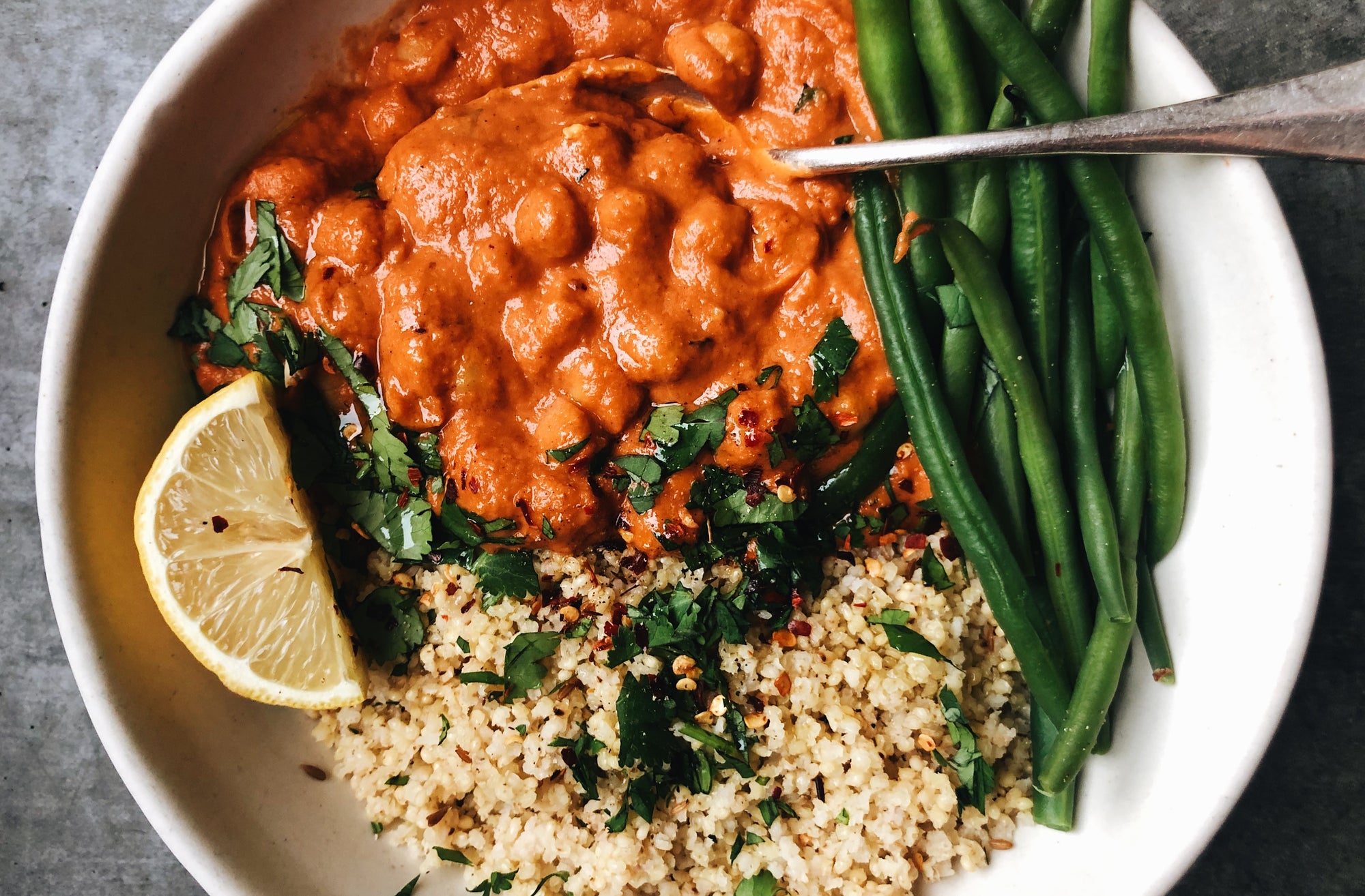 Spiced Creamy Tomato Chickpeas