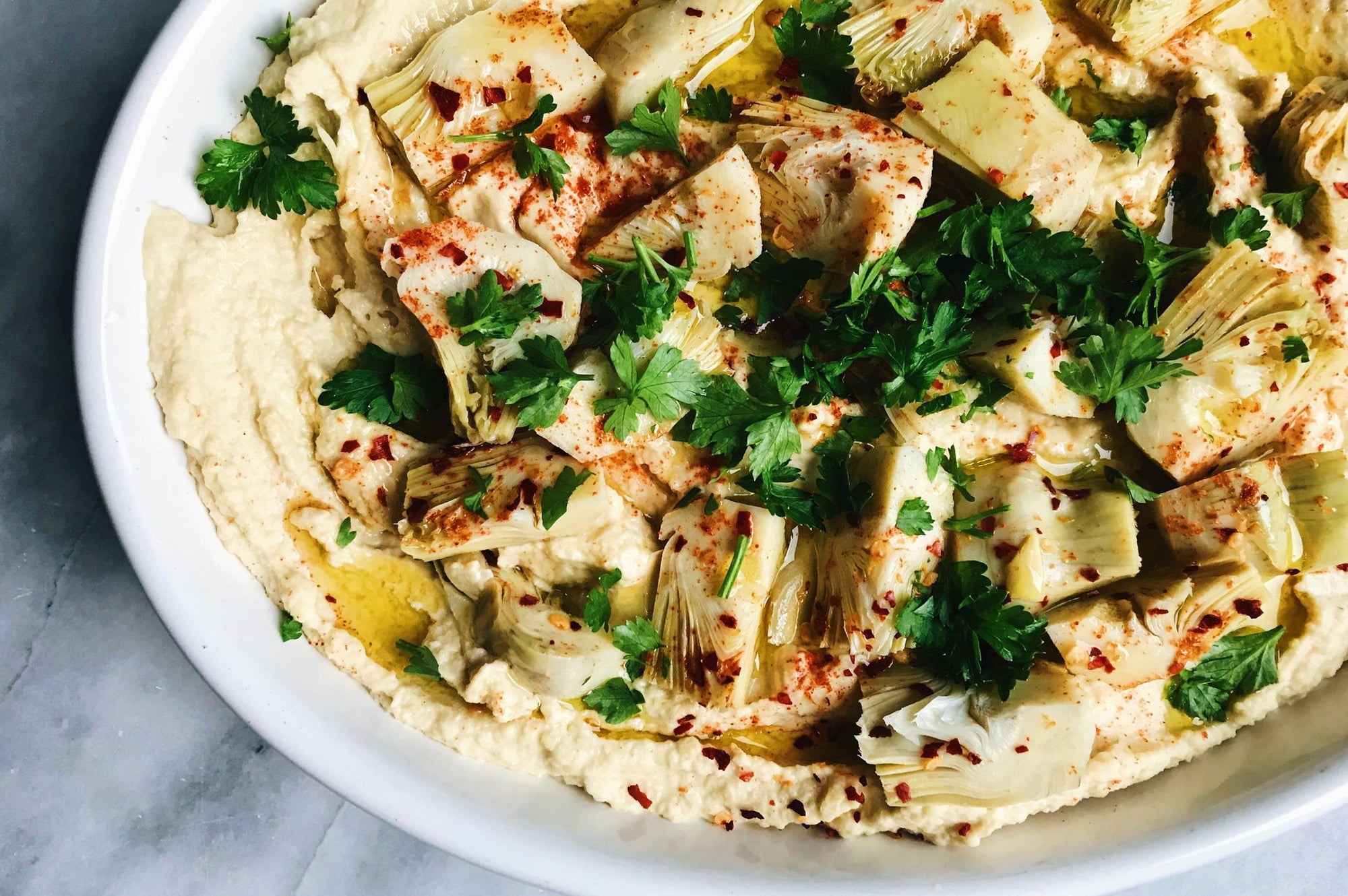 Spiced Artichoke Hummus