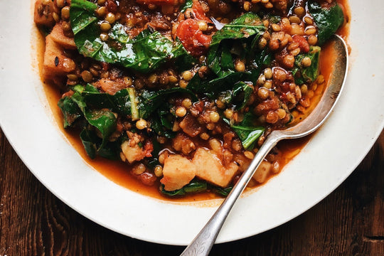 Weeknight French Lentil Stew with Greens