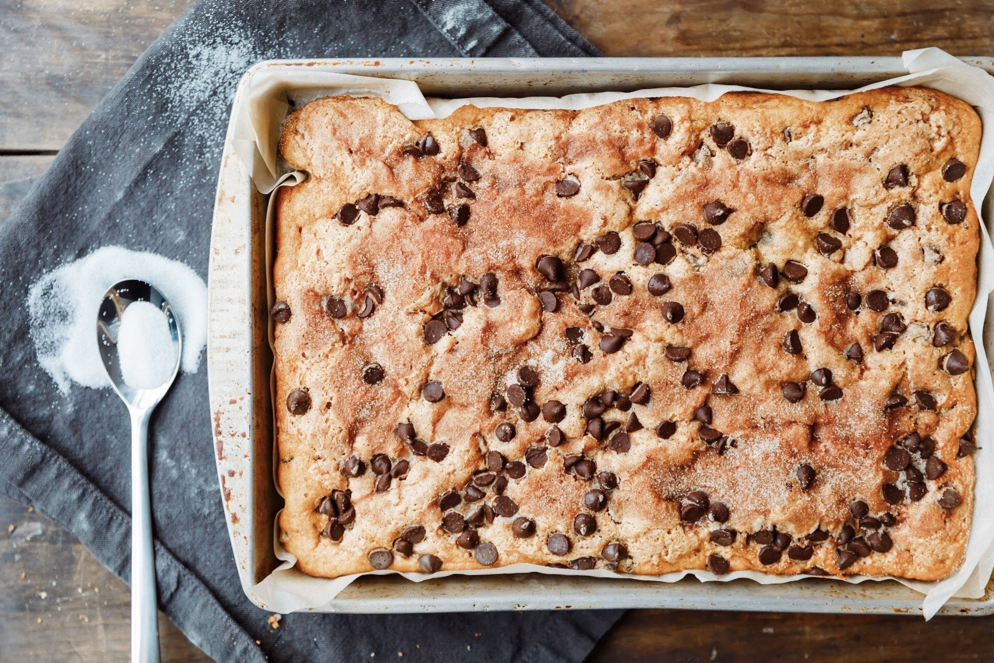 Chocolate Chip Sour Cream Coffee Cake