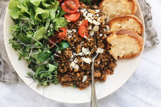 French Lentils with Wine-Glazed Vegetables