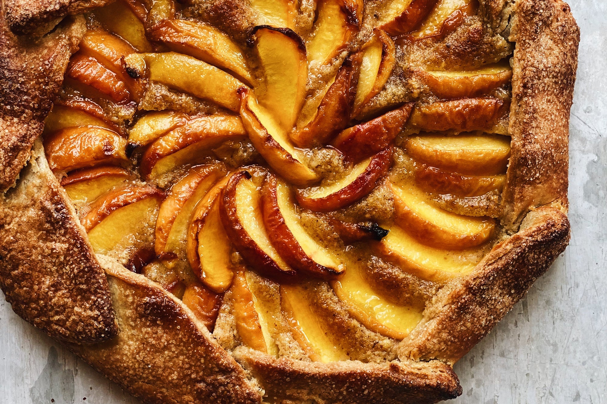 Peach + Hazelnut Galette