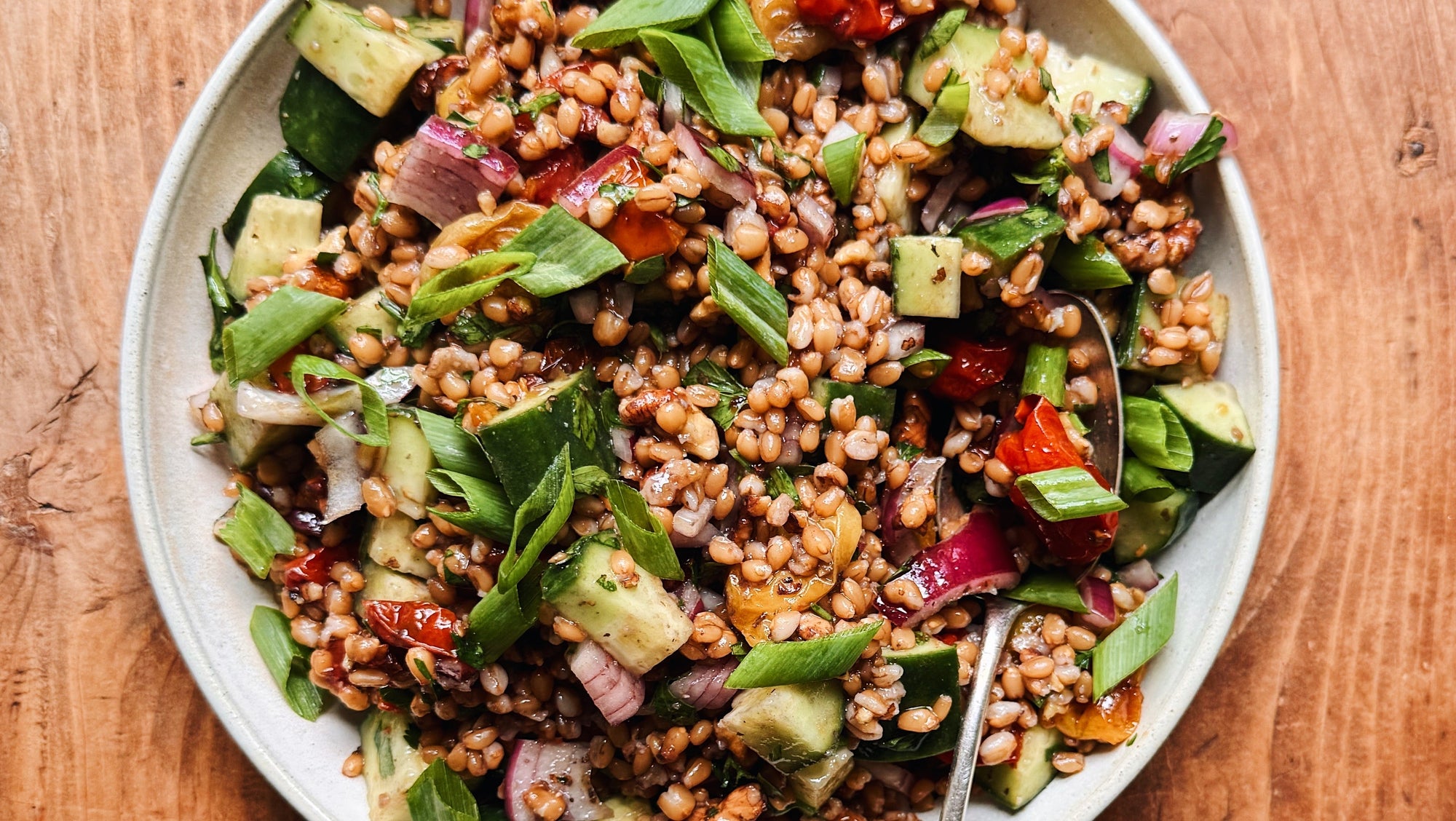 Wheat Berry + Roasted Tomato Salad