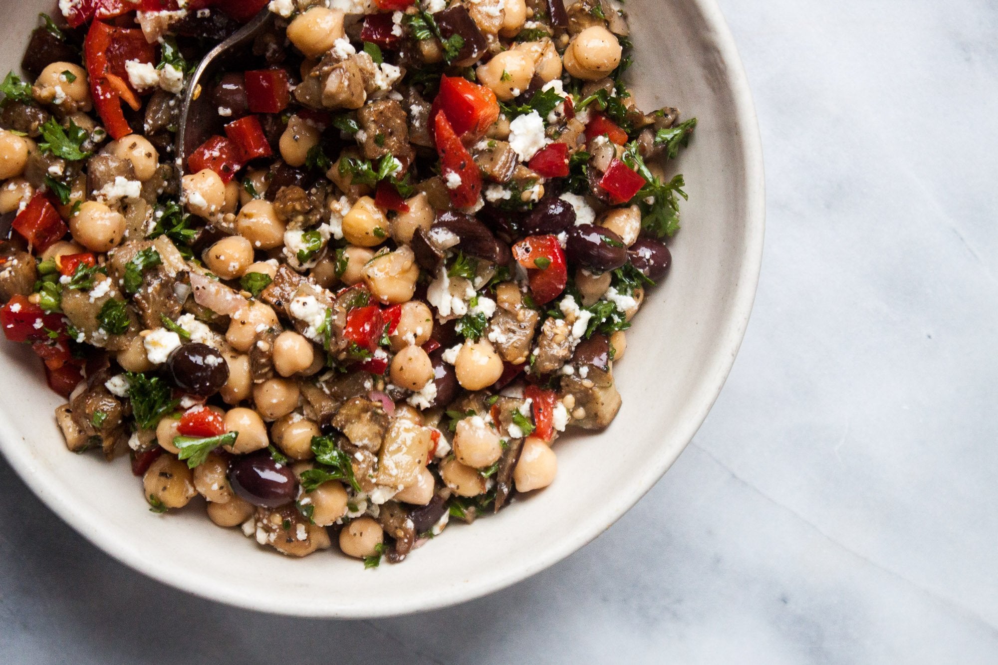 Macedonian Chickpeas + Eggplant