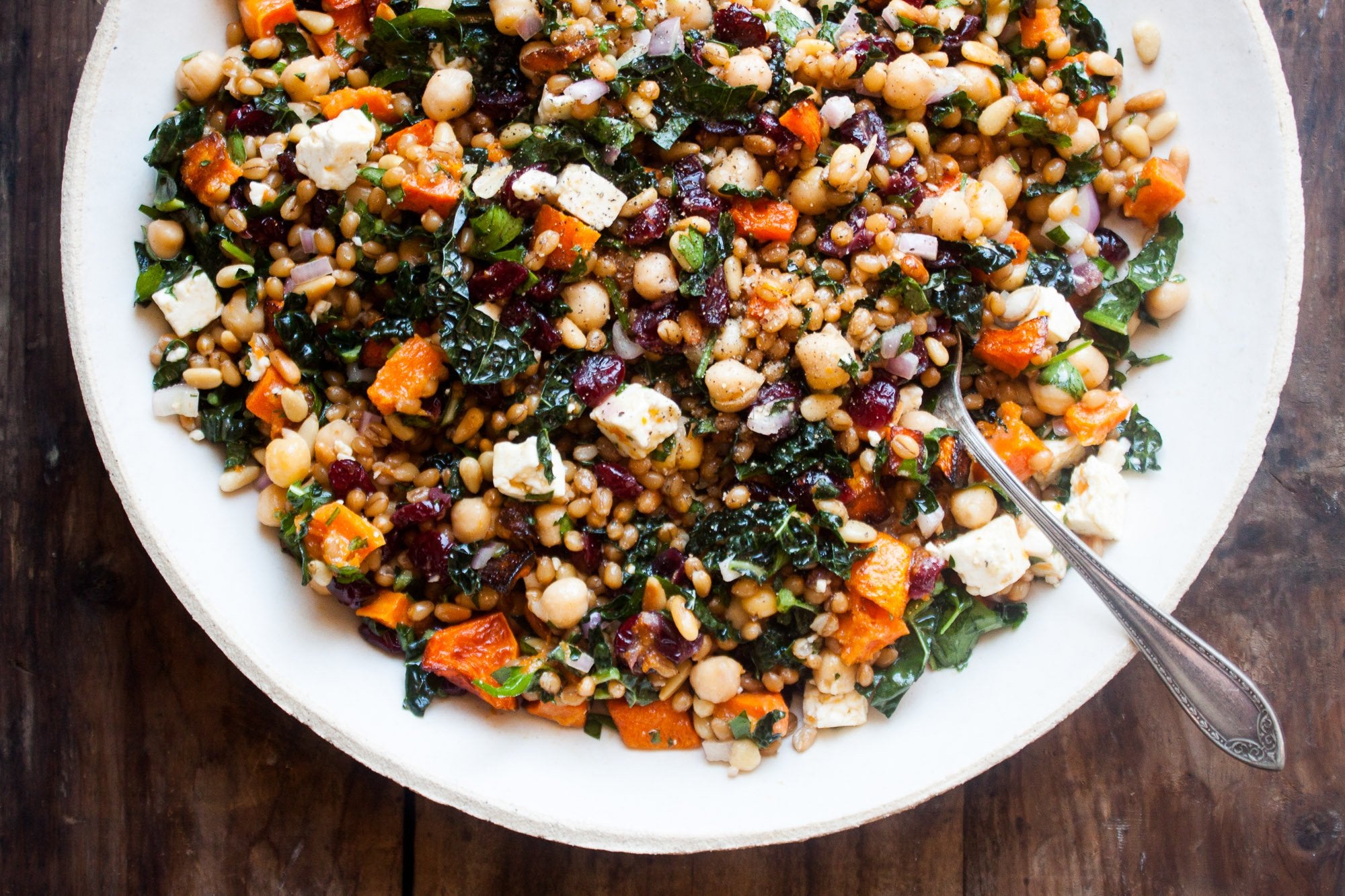 Winter Wheat Berry + Chickpea Salad