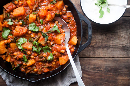 30 Minute Kabuli Chickpea + Potato Curry