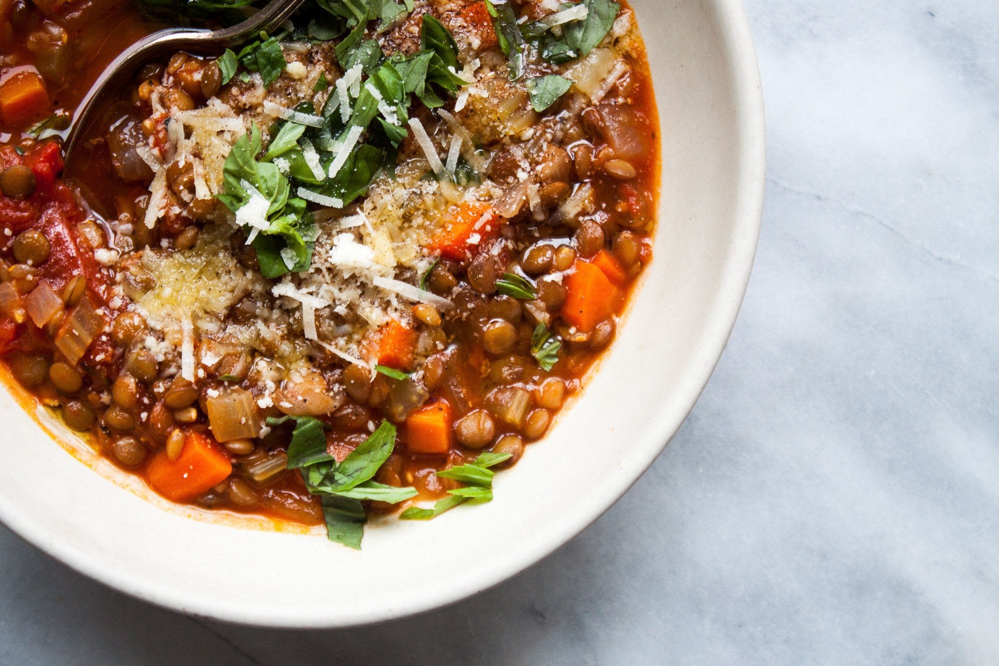 Italian Laird Lentil + Farro Soup