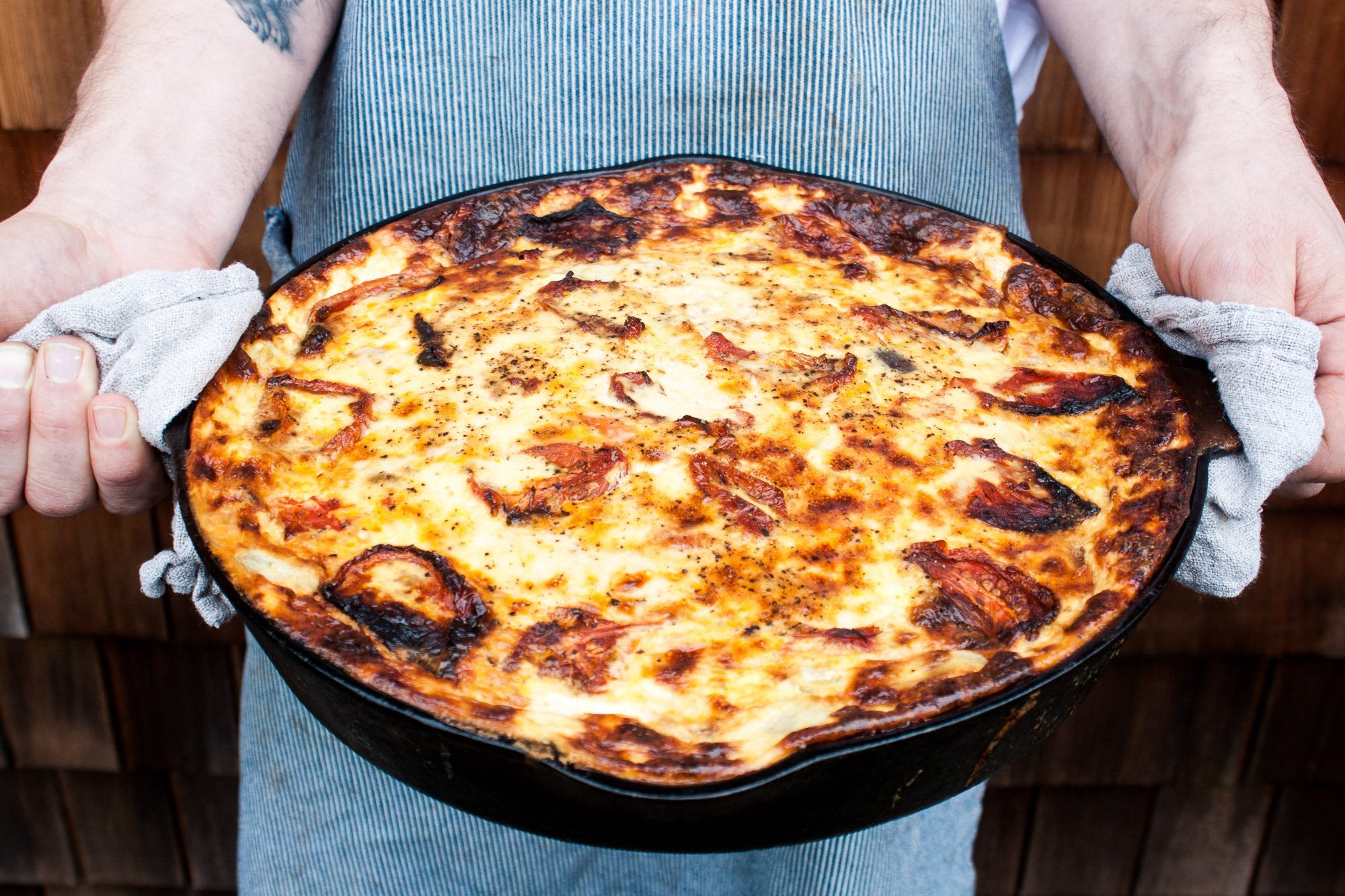 Roasted Tomato, Artichoke & Golden Quinoa Frittata