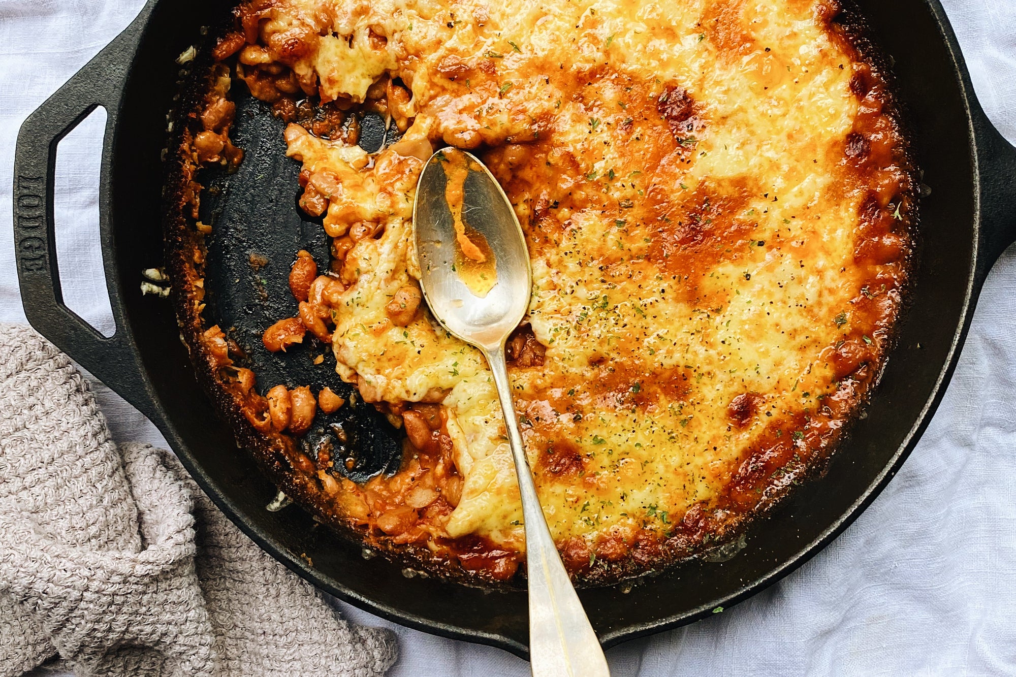 Cheesy Skillet Beans