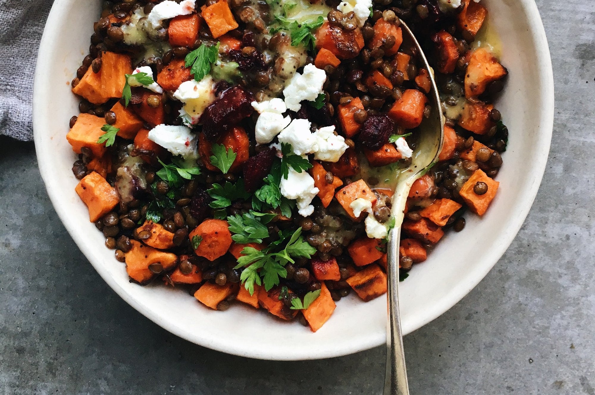 French Lentil + Root Vegetable Salad