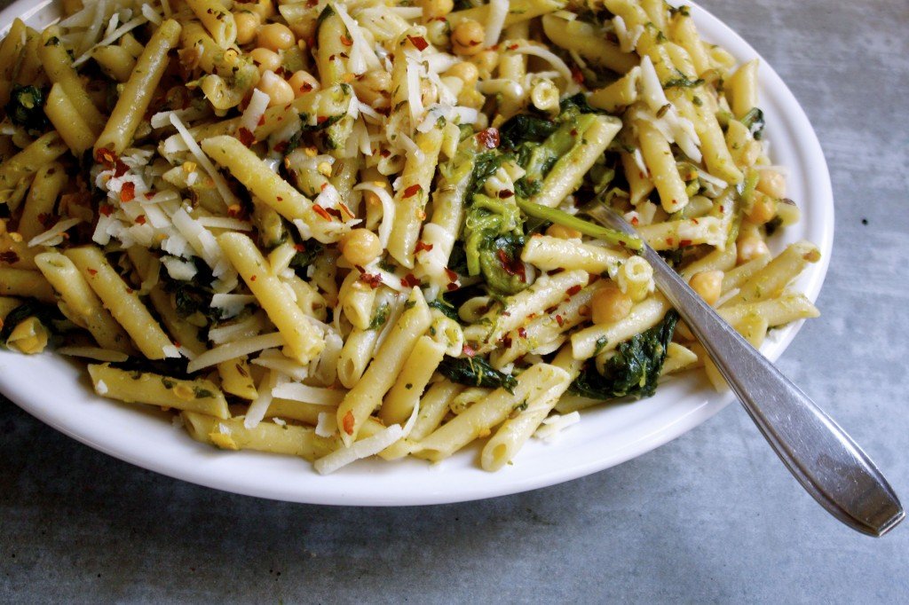 Spiced Chickpea + Rapini Pasta