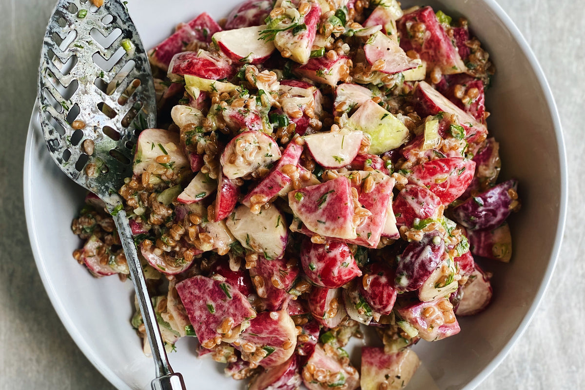 Creamy Farro Radish Salad – Flourist