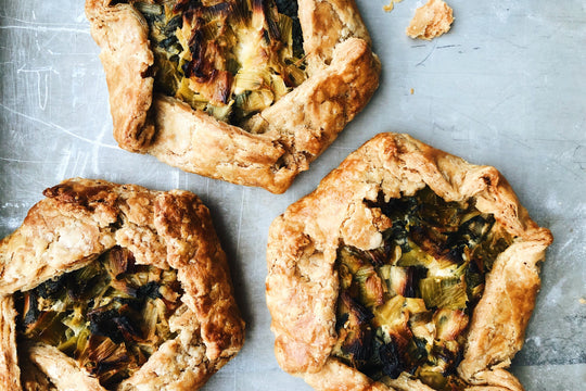 Spinach, Leek + Goat Cheese Galette