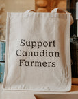 Flourist Support Canadian Farmers Tote Bag